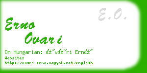 erno ovari business card